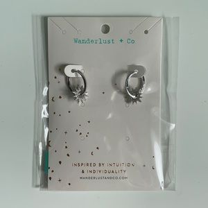 Wanderlust and Co sunlit hoop silver earrings
